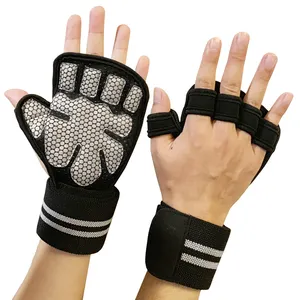 MKAS Custom Newest design Best Fitness Gym Weight Lifting Gloves With Wrist Wraps