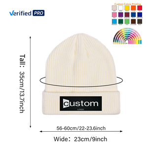 <span class=keywords><strong>Bonnet</strong></span> tricoté d'hiver de luxe personnalisé OEM, imperméable et doux, avec logo jacquard de créateur, idéal pour l'extérieur - Product Image 3