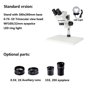 Boshida BD-SZM0760B-D4携帯電話修理用大型ベース双眼鏡7X-60X(Max 240X) ステレオ顕微鏡 - Product Image 2