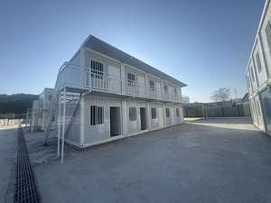 学校和医院用豪华20英尺集装箱房屋扁平包装生活浴室夹心板钢 - Product Image 5