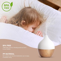 Diffuseur d'huiles essentielles électrique à base de bois grainé, avec 7 lumières LED, pour la maison et le spa - Vente flash