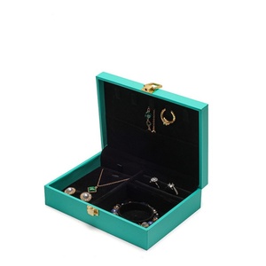 PU Leather Velvet Jewelry <b>Boxes</b> Ring Necklace <b>Earring</b> <b>Gift</b> Box for Gold Jewelry Packaging Organizer Box - Product Image 4