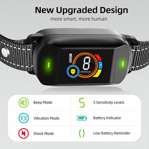 2023 nuevo estilo inteligente personalizado impermeable electrónico ladrido choque <span class=keywords><strong>collar</strong></span> de entrenamiento para perros - Product Image 3