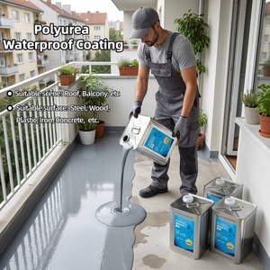 Revestimiento Impermeable de <span class=keywords><strong>Poliurea</strong></span> Monocomponente, Fácil de Aplicar, Resistente a los Rayos UV, Hecho a Mano, para Balcón Residencial, Apartamento, Piso de Concreto o Azulejos - Product Image 1