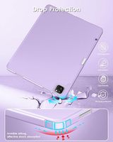 Coque souple pour iPad Air 13 ''M3/M2 2025/2024 et iPad Pro 12.9'' 6/5/4/3 Gen, Smart Slim Trifold Stand