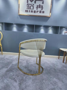 Silla de Comedor Acolchada de Acero Inoxidable y Terciopelo, Estilo Contemporáneo, para Hogar y Hotel, Superventas - Product Image 6