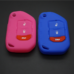 Silicone gummi auto schlüssel fob fall abdeckung haut shell halter für Jeep Wrangler <span class=keywords><strong>JL</strong></span> 2018 2019 <span class=keywords><strong>3</strong></span> taste <span class=keywords><strong>Flip</strong></span> Remote schützen shell - Product Image 5