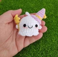 Pendentif mural fantaisie fait main en crochet, motif petit fantôme, pour décoration d'anniversaire adulte