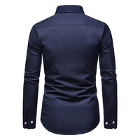 Groothandel Heren Nieuwe Aanwinst Court Style Overhemden Lange Mouw Reverskraag Knoop Effen Kleur Europa Heren Casual Overhemd