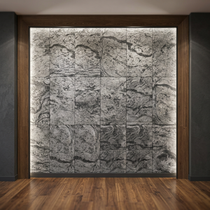 Revêtement mural intérieur moderne en pierre d'ardoise flexible écologique, 1 à 3 mm, avec support en résine, léger, imperméable - Product Image 1