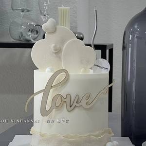Décoration de <span class=keywords><strong>gâteau</strong></span> en bois de style <span class=keywords><strong>simple</strong></span>, pour fête, table de dessert, amour, Saint-Valentin, <span class=keywords><strong>gâteau</strong></span> en bois - Product Image 2
