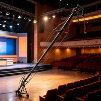 Grúa de Cámara Jimmy Jib de Aleación de Aluminio de 6.4m con Cabezal Holandés Tipo L de 360 Grados y Buen Monitor