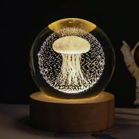 Boule de cristal 3D lumineuse LED avec motif Jésus Crucifix et Ange, Décoration chrétienne catholique de Pâques pour chambre à coucher, style moderne