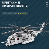 Jouets éducatifs de transport, cadeaux d'avion, avion, blocs de construction Moc, avion militaire, hélicoptère d'attaque militaire, modèle de blocs de construction