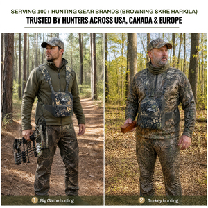 Harnais de poitrine pour jumelles GAF Professional Silent Binocular, en tricot imperméable, pour la chasse au cerf et la surveillance de la faune. - Product Image 6