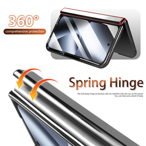 Luxury Business PU Leather Ultra Thin Magnetic Kickstand <strong>Foldable</strong> Phone Case for Google <strong>Pixel</strong> 10pro Screen Protector 360 - Product Image 5