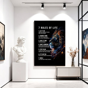 Custom Modern Home Decor Digital Printed Lion <strong>Portrait</strong> Canvas Floating Frame Poster Modern Wall Art - Product Image 4