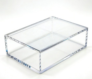 Caja de Almacenamiento de Mahjong Americana de Acrílico Transparente Personalizada, Estuche de Lujo para Fichas de Mahjong con Logotipo Personalizado - Product Image 1