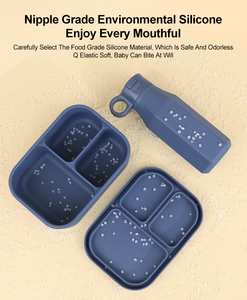 Biểu Tượng Tùy Chỉnh Thực Phẩm Lưu Trữ Container Leakproof Silicone Ăn Trưa Bento Hộp Bpa Miễn Phí Silicon Chai Nước Đặt Cho Các Trường Học Trẻ Em Trẻ Em - Product Image 3