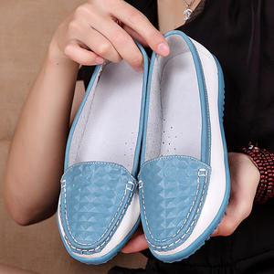 Zapatos planos de moda para <span class=keywords><strong>mujer</strong></span>, <span class=keywords><strong>mocasines</strong></span> informales antideslizantes con punta redonda y bloque de Color - Product Image 5