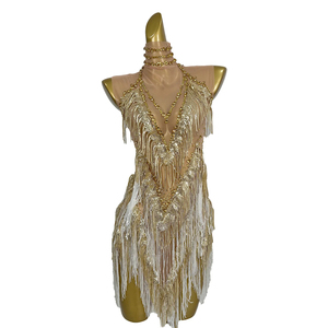 Chic Styles and Comfort in long gold flapper dress for Trendy Women