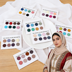 Broche magnétique pour hijab, boucle magnétique plate, fixation puissante pour foulard en soie, châle, hijab pour femme, décontracté, toutes saisons, en zinc - Product Image 1