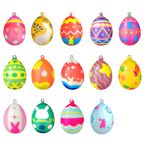 ไข่อีสเตอร์ PU รุ่นใหม่ ซีรีส์ 2 ของเล่นบีบคลายเครียดแบบคืนตัวช้า พวงกุญแจ DIY ของเล่นเปลือกไข่ สำหรับเด็กอายุ 5 ถึง 7 ปี ใช้ได้ทั้งเด็กชายและเด็กหญิง - Product Image 3