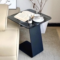Table basse ronde en verre moderne de luxe Simple côté mobile plusieurs canapé de salon Designer petit coin pour balcon