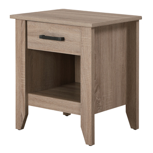 Table de chevet moderne en bois avec tiroir et étagère ouverte pour rangement de chambre à coucher 50x40x30cm - Product Image 2