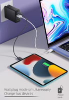 Banco de Energía Portátil con Tecnología GaN, Venta al Por Mayor de Fábrica, Carga Rápida Tipo-C y USB-A, Resistente al Agua, PD45W 20W 5000mAh, Enchufe de CA, Uso en Exteriores