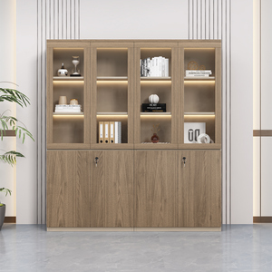 Hiện đại sang trọng Bốn cửa Tủ hồ sơ phẳng cổ điển ván MDF lưu trữ sách cho trường học khách sạn siêu thị bệnh viện sử dụng - Product Image 6