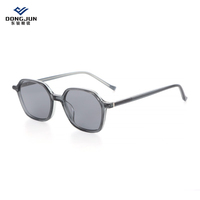 Lunettes de soleil polarisées vintage à dégradé, de haute qualité, en acétate hexagonal, avec logo personnalisé, jaune, bleu, gris