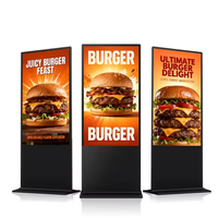 Écran tactile vertical LCD sur pied, machine publicitaire LED Full HD, affichage publicitaire pour extérieur, fourni par l'usine