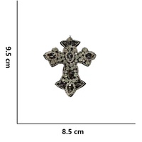 ZSY nœuds faits à la main forme de croix Patch décoration de fleurs cousues les chaussures pour femmes sur les plaques de strass habiller les vêtements