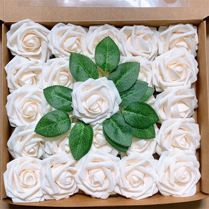 25 unids/caja Diy Ramos de boda arreglo Eva gigante nupcial Pe Flor de espuma de Rosa Floral Artificial con tallo 7cm Día de la madre - Product Image 3