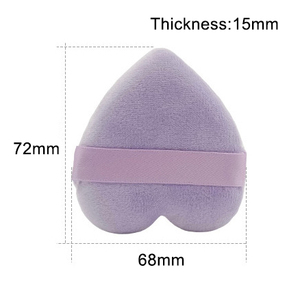 Zonyin Cadeau promotionnel <span class=keywords><strong>pas</strong></span> cher Poudre de maquillage Puff Super doux en velours rose en forme de cœur Puff à poudre pour femmes - Product Image 6