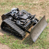 Mesin Pemotong Rumput Mini Robot All Terrain 550mm dengan Pengaturan Ketinggian, Dikendalikan Jarak Jauh, untuk Kebun Buah, Buatan Pabrik Cina