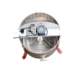 Extracteur de miel électrique 4 cadres |   Conception de moteur vertical compact |   Essoreuse motorisée à vitesse variable pour les exploitations apicoles - Product Image 1