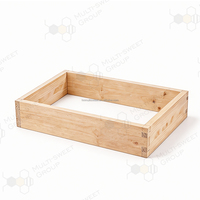 Outil d'apiculture : Boîte d'alimentation supérieure empilable en bois de sapin pour ruche Langstroth 50,5*41,3*8,5 cm