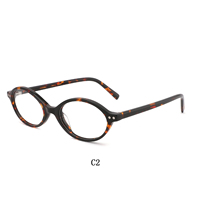 Montures de lunettes ovales solides en acétate Mazzucchelli biodégradable vintage certifiées ISO9000, faites à la main, à rayures colorées