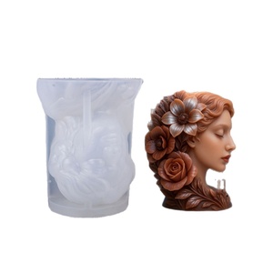 Molde de Silicona para Velas Aromáticas de Meditación para Niñas TangChu, Adornos Creativos DIY, 3D Estereoscópicos, Modernos y Sencillos para Uso Familiar - Product Image 5