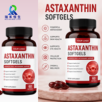 Capsules de Gélules Molles d'Astaxanthine pour Adultes en Gros 12mg 24mg Personnalisables Marque Privée OEM