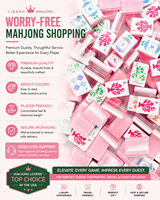Jeu de tuiles de Mahjong personnalisé - 4 couches, style américain moderne, logo OEM personnalisé, taille NMJL, vente en gros, jeu de table de luxe écologique