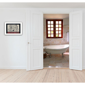 Bagno caldo HMS 1 bagno incorniciato bianco arte della parete stampa Design elegante per i bagni moderni - Product Image 4