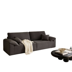 <b>Convertible</b> <b>Sofa</b> <b>Bed</b> L-Shaped Foam Filling Flocking Fabric For Small Spaces Rental Apartments Mobile Storage - Product Image 2