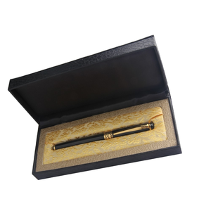 Promotional Luxury metal roller pen for man custom logo for pen and box gift pen set case