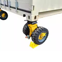 Roues pivotantes solides non motorisées pour conteneurs maritimes de 10 tonnes, 4 pièces en 1 ensemble, avec frein, pour chariot de manutention