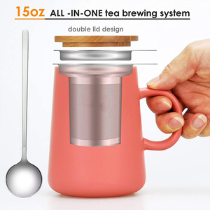 Faible QUANTITÉ MINIMALE DE COMMANDE Personnalisé Logo Couleur Fabrication Professionnelle <span class=keywords><strong>Café</strong></span> Thé Infuser Tasses En Acier Inoxydable Avec Poignée - Product Image 2
