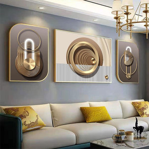 Decoración de lujo para el hogar marco de aluminio abstracto moderno impresiones geométricas cuadro de porcelana de cristal lienzo arte de pared de cristal - Product Image 6