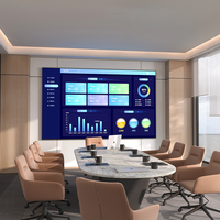 Tableau blanc interactif intelligent tout-en-un 65 pouces 4K UHD à double système d'exploitation, écran tactile capacitif, panneau plat numérique pour bureau
